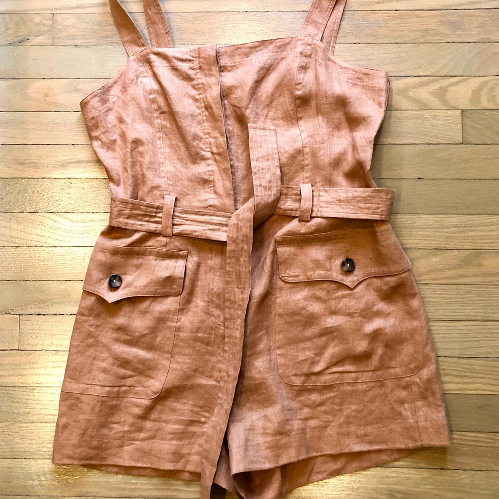 A.L.C. Overall in linen. Rust- orange- ochre colour.